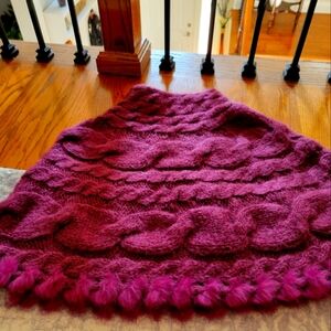 Beautiful burgundy poncho